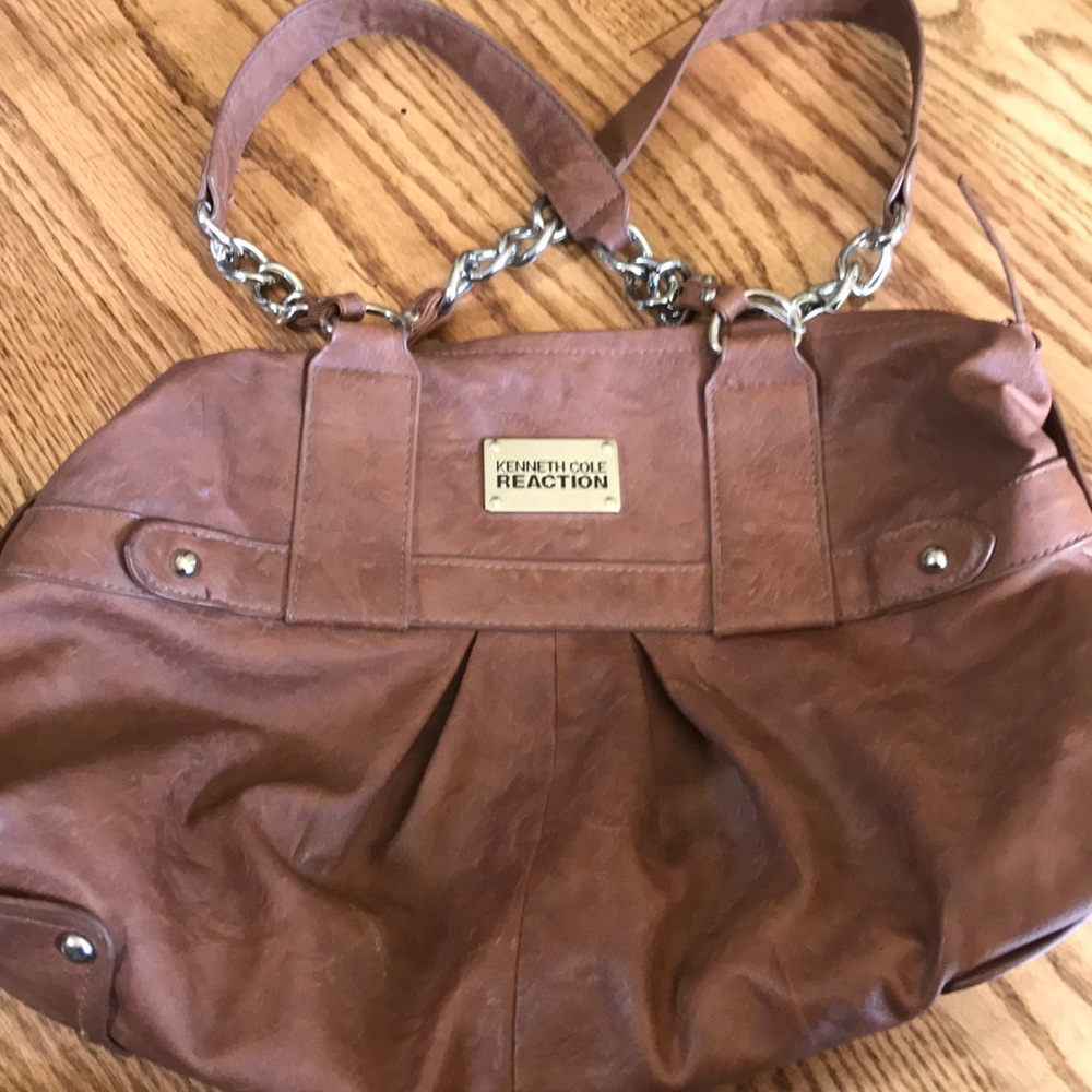 Brown leather purse